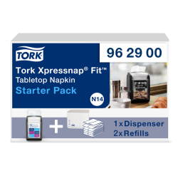 Distributeur serviettes Tork Xpressnap Fit Signature N14 962900 Pack Starter noir
