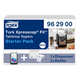 Startpakket Dispenser Tork  Xpressnap Fit® Tabletop N14 zwart 962900