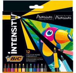 Kleurstiften Bic Intensity Premium assorti etui à 12 stuks