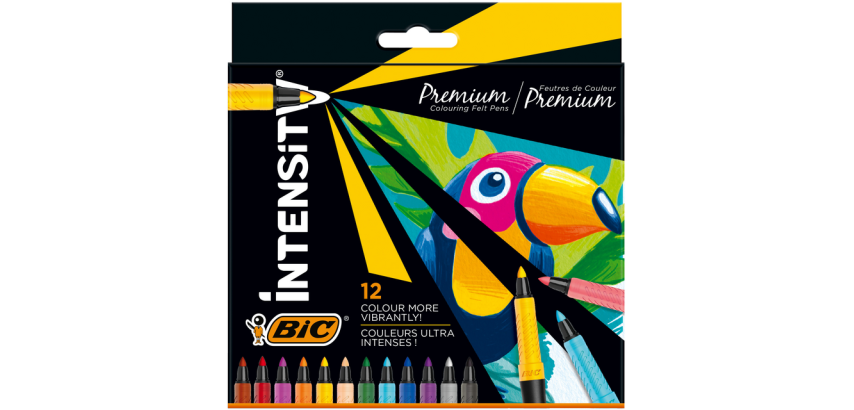 BIC Intensity colored felt-tip pens pack of 12 colors