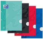 Bloc de cours Oxford School A4 carreau 5x5mm 2 perf 200 pages 80g assorti