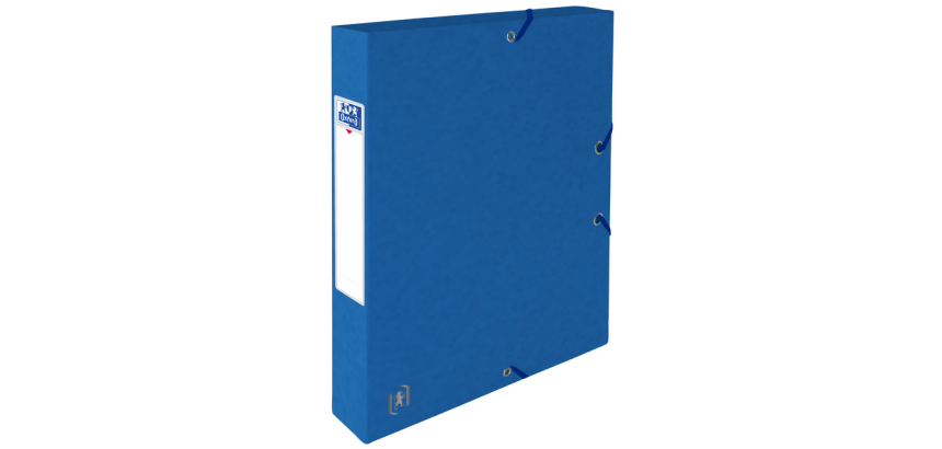 Oxford Top File+ A4 40mm blaue Gummiband-Ordnerbox