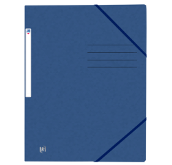 Chemise à élastique Oxford Top File+ A4 bleu foncé