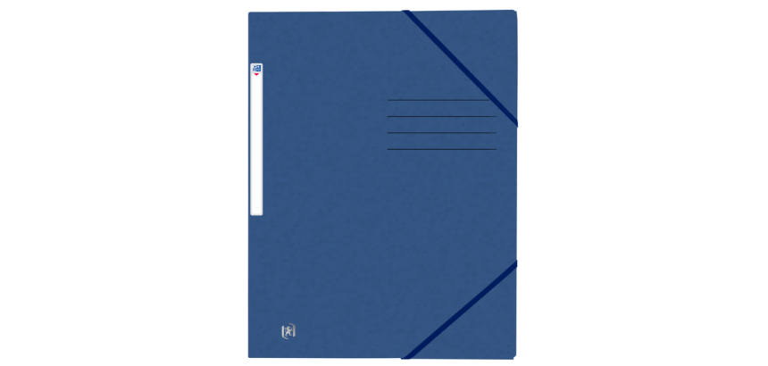 Chemise à élastique Oxford Top File+ A4 bleu foncé