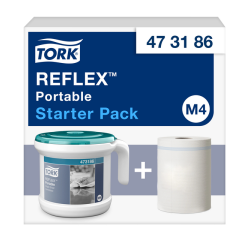 Distributeur portable Tork Reflex Performance M4 473186 boîte distri blanc