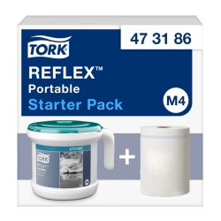 Distributeur portable Tork Reflex Performance M4 473186 boîte distri blanc