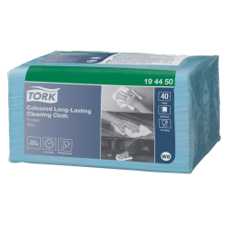 Reinigingsdoek Tork W8 Premium 1-laags 8x40 vel blauw 194450