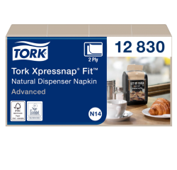 Serviette Tork Xpressnap Fit Advanced N14 12830 2 ép 213x165mm 720 feuilles naturel
