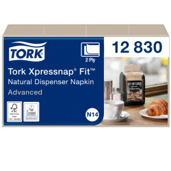 Serviette Tork Xpressnap Fit Advanced N14 12830 2 ép 213x165mm 720 feuilles naturel