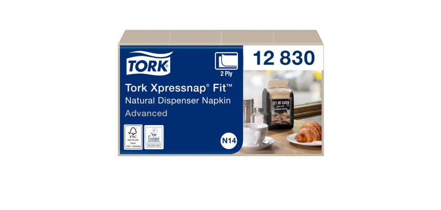 Serviette Tork Xpressnap Fit Advanced N14 12830 2 ép 213x165mm 720 feuilles naturel