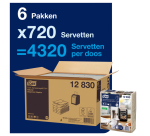 Serviette Tork Xpressnap Fit Advanced N14 12830 2 ép 213x165mm 720 feuilles naturel