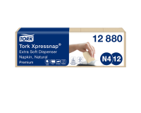 Serviette Tork Xpressnap Premium N4 12880 Pli 1/2 2 ép 213x165mm 100 feuilles naturel