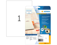 Etiquette HERMA 210x297mm 10 pièces transparente brillante