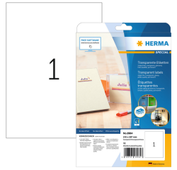 Etiket HERMA 8964 210x297mm transparant glanzend 10stuks