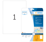 Etiquette HERMA 4585 210x297mm résiste aux intempéries transparent mat 10 pièces