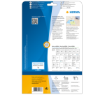 Etiquette HERMA 4585 210x297mm résiste aux intempéries transparent mat 10 pièces