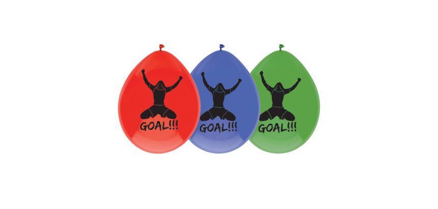 Ballon Haza goal! Ø30cm assorti 6 stuks