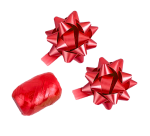 Cadeaulint Haza polyband en 2 rozetten rood