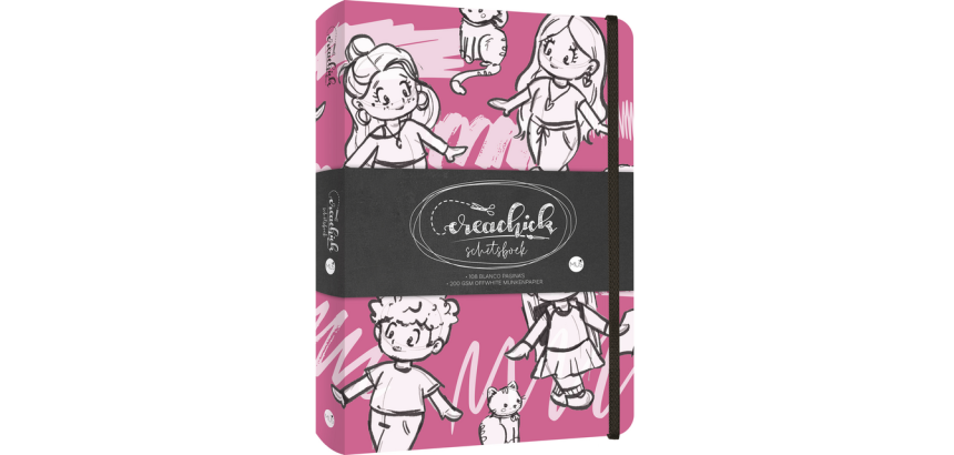 Schetsboek CreaChick Raspberry