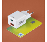 Hama USB-C/USB-A Mini Charger PD 30W White