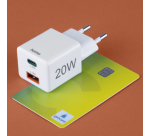 Oplader Hama USB-C/USB-A Mini PD 20W wit