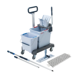 Chariot de ménage Vileda Ultraspeed Pro Ready to Go Kit r-Micro Double