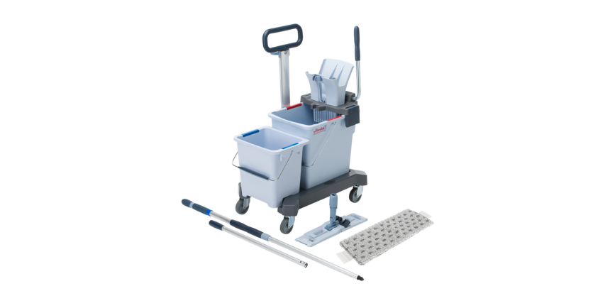 Chariot de ménage Vileda Ultraspeed Pro Ready to Go Kit r-Micro Double