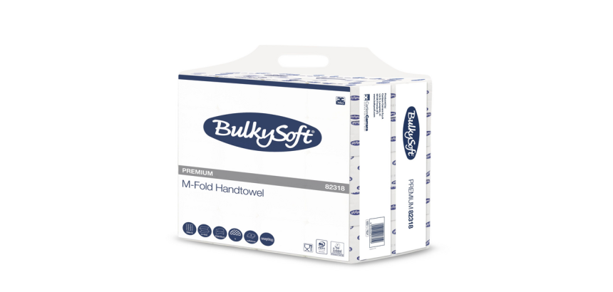 Handdoek BulkySoft Premium m-vouw 2-laags 215x320mm 15x150 vel wit 82318