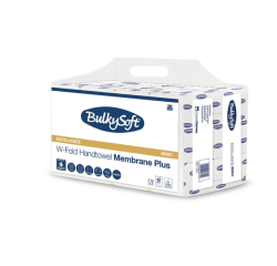 Handdoek BulkySoft Excellence w-vouw 3-laags 205x420mm 12x75 vel wit 86001
