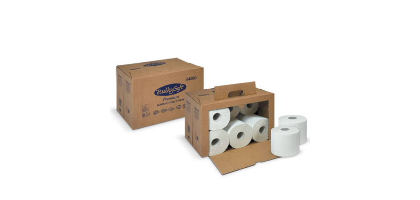 BulkySoft Premium Toilet Paper 2-ply 12x 500 sheets white 64000