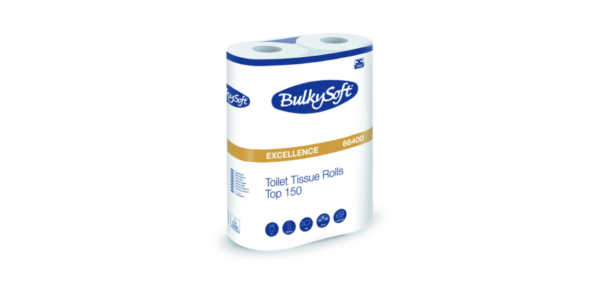 Papier toilette BulkySoft Excellence 4 épaisseurs 6x 150 feuilles blanc 66400