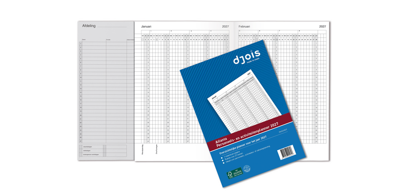 Jaarplanner 2027 Djois personeel- en activiteitenplanner