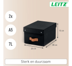 Opbergdoos Leitz Puro met deksel 7 liter set van 2 zwart