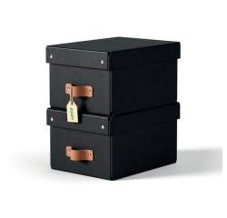 Leitz Puro archive box, small, 7 liters, black, pack of 2 pieces