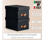 Opbergdoos Leitz Puro met deksel 7 liter set van 2 zwart