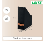 Tijdschriftencassette Leitz Puro set van 2 zwart