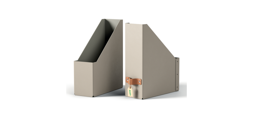 Tijdschriftencassette Leitz Puro set van 2 beige