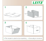 Leitz Puro storage box, medium low, 8 liters, beige, pack of 2 pieces