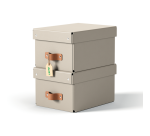 Opbergdoos Leitz Puro deksel 7 liter set van 2 beige