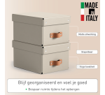 Opbergdoos Leitz Puro deksel 7 liter set van 2 beige