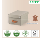 Opbergdoos Leitz Puro deksel 7 liter set van 2 beige