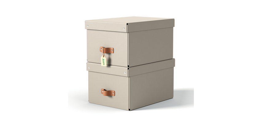 Boîte de rangement Leitz Puro avec couvercle 17L beige set 2 pièces