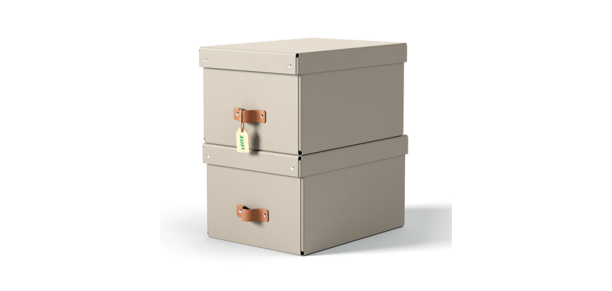 Boîte de rangement Leitz Puro avec couvercle 17L beige set 2 pièces