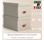 Boîte de rangement Leitz Puro avec couvercle 17L beige set 2 pièces