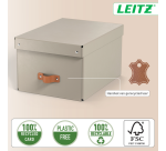 Boîte de rangement Leitz Puro avec couvercle 17L beige set 2 pièces