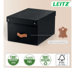 Opbergdoos Leitz Puro met deksel 17 liter set van 2 zwart
