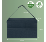 Sac de rangement Leitz tissu avec couvercle gris