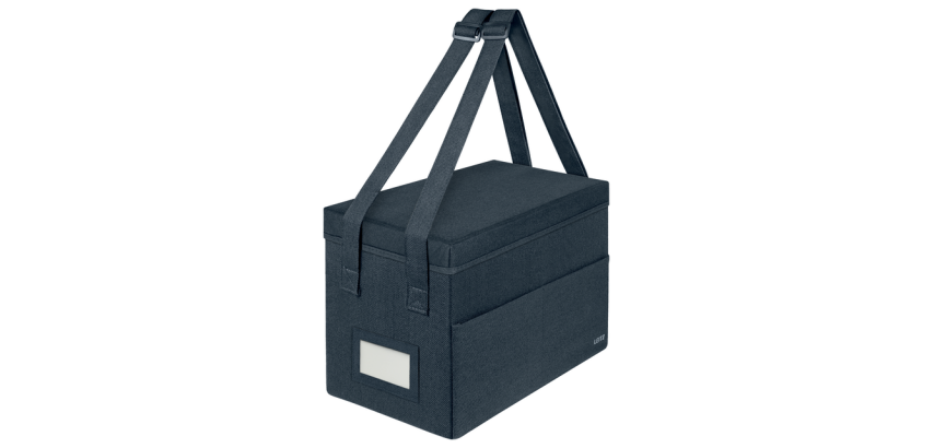 Leitz padded storage bag with compact grey lid