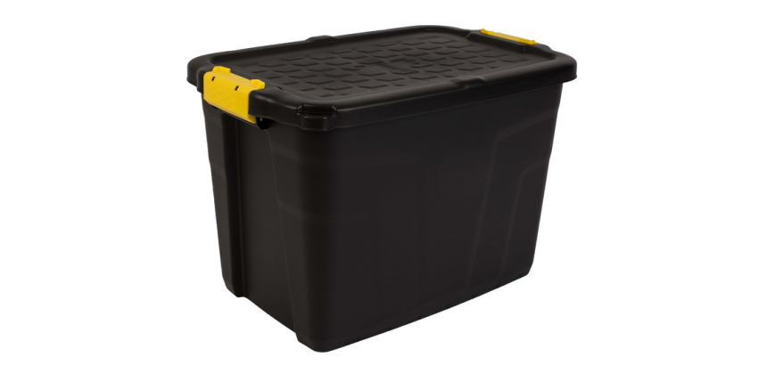 Opbergbox Bankers Box 60L met handgrepen robuust zwart