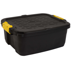 Caisse de rangement Bankers Box 24L avec prises robustes noir